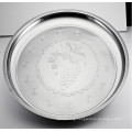 Round Stainless Steel Food Tray Plate